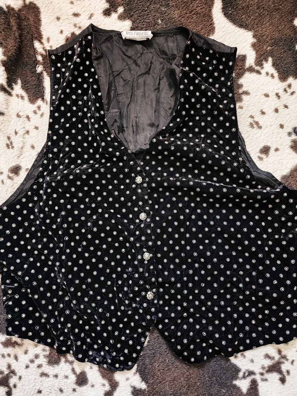 WOMEN'S 80'S/90'S VEST - BLACK